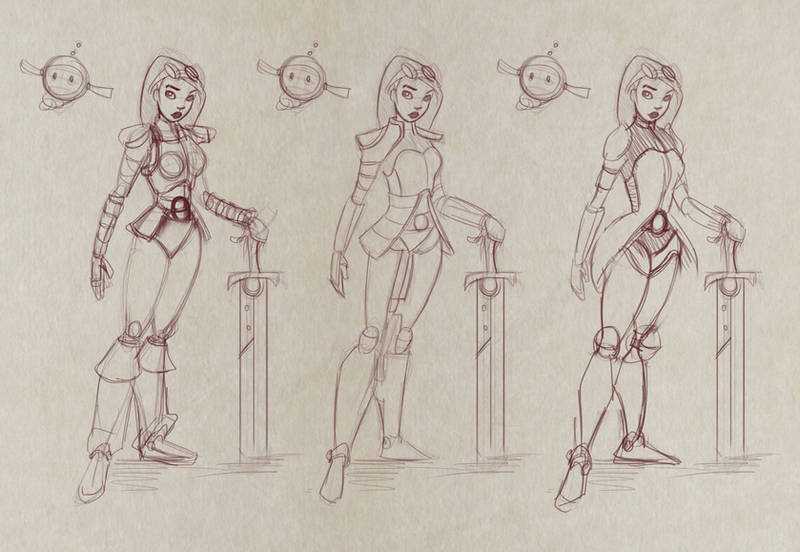 Female Armor Drawing 18