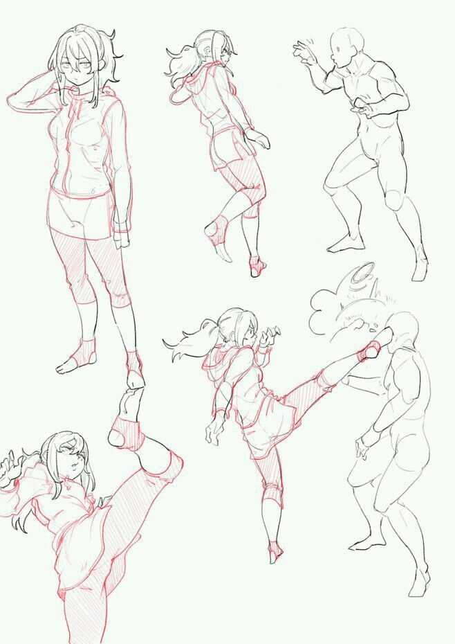 Female Fighting Pose Reference 10