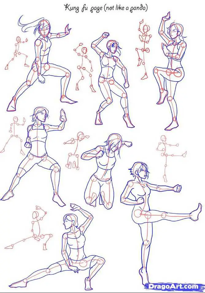Female Fighting Pose Reference 9