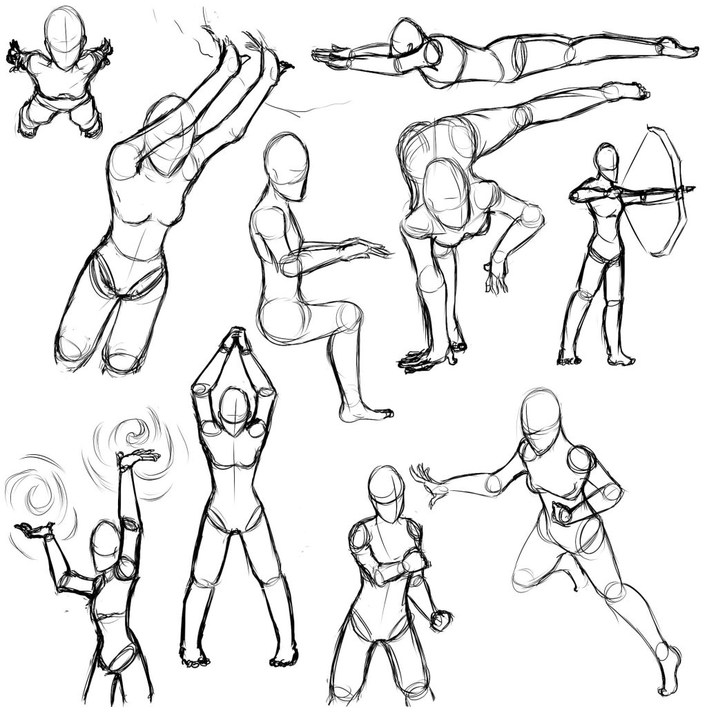 Female Fighting Poses Drawing Reference 5 1024x1024