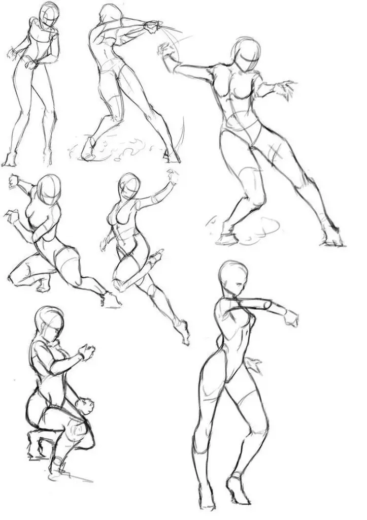 Female Fighting Stance Reference 2 723x1024