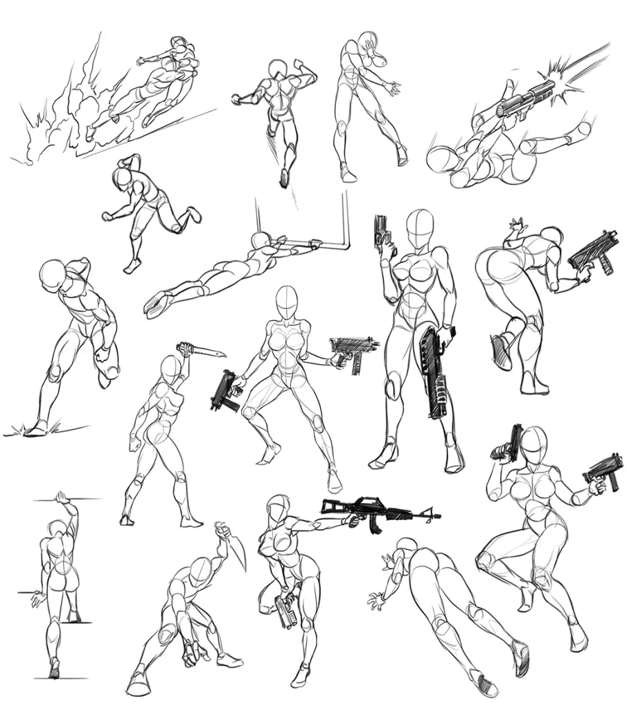 Female Fighting Stance Reference 4 905x1024