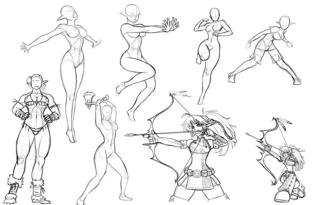 Female Fighting Stance Reference 6