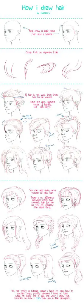 female hairstyles drawing reference 13