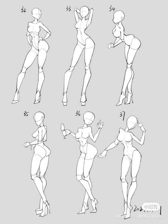 Female Poses Reference Drawing 8
