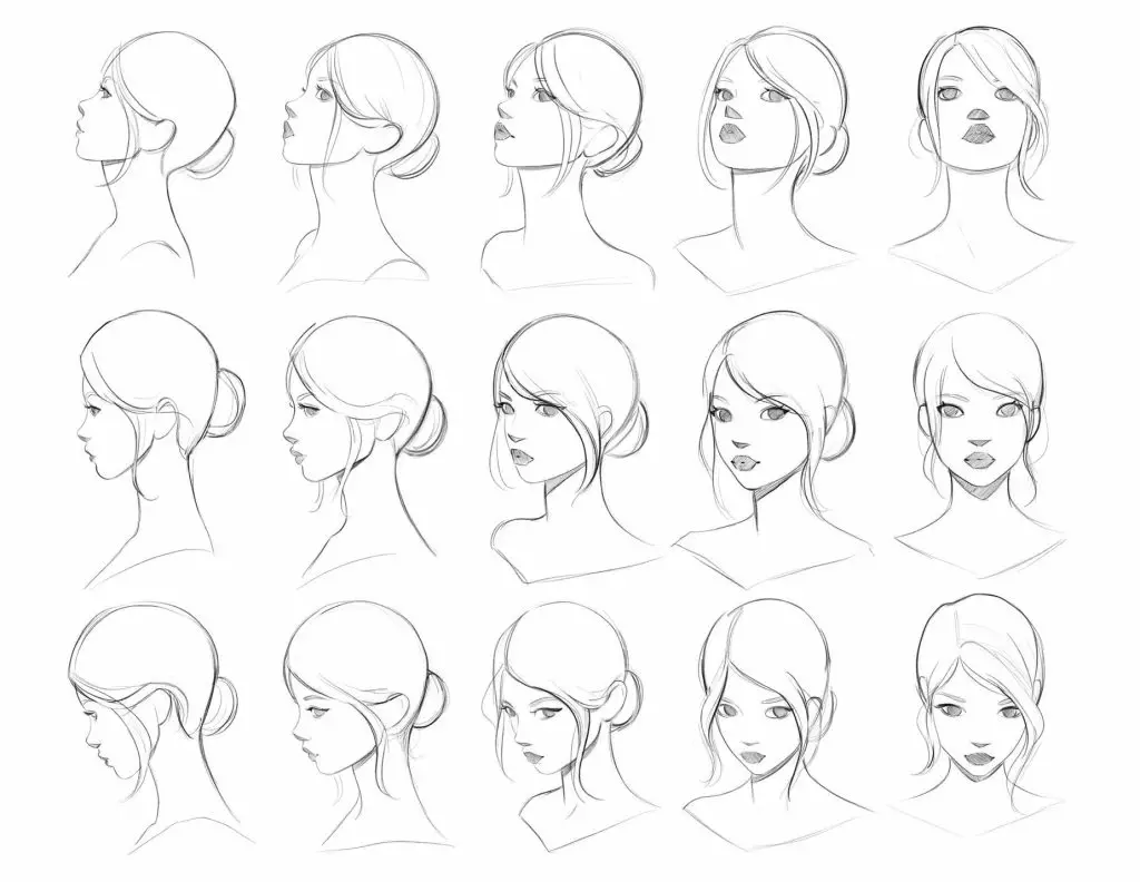 Female Side Profile Drawing Reference 2 1024x792