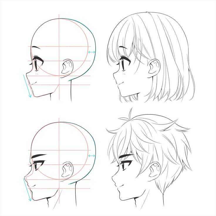 Female Side Profile Drawing Reference 5