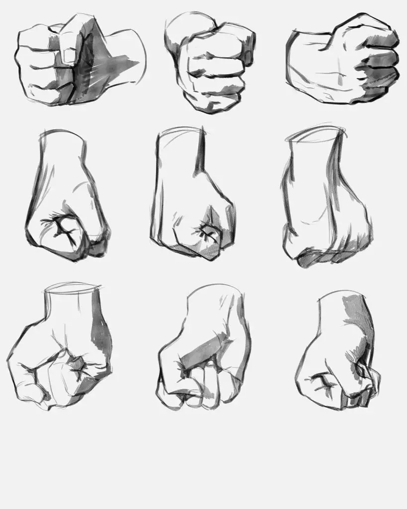 Fist Drawing Reference 2