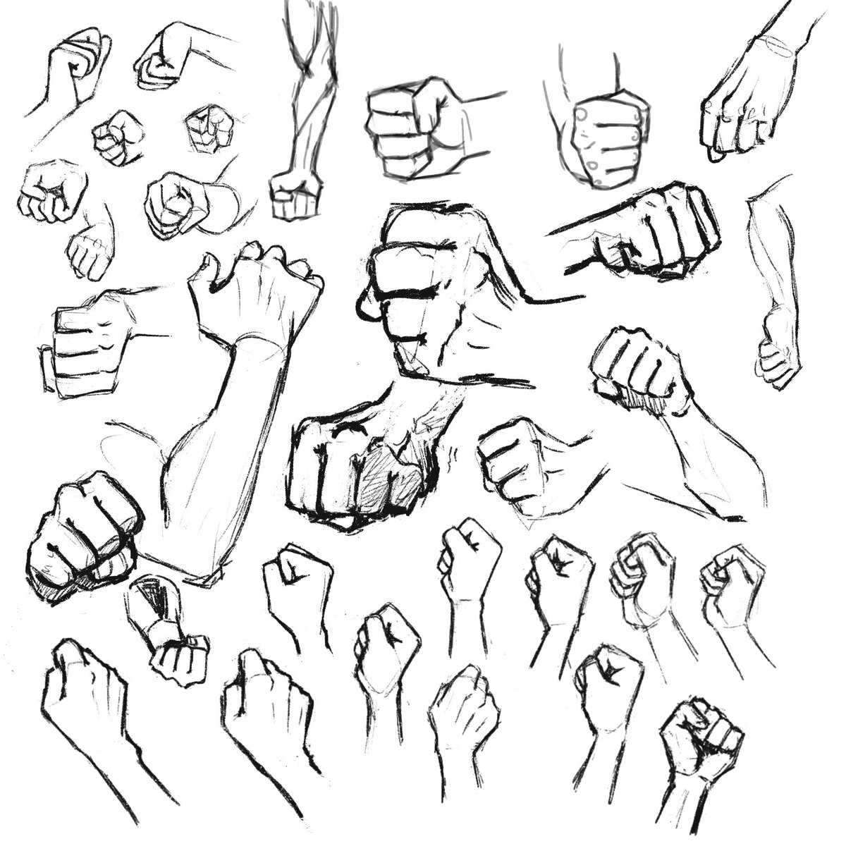 Fist Drawing Reference Complete Collection for Artists Art Reference