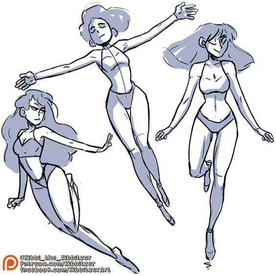 Flying Pose Reference Drawing 1