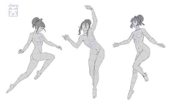 Flying Pose Reference Drawing 11