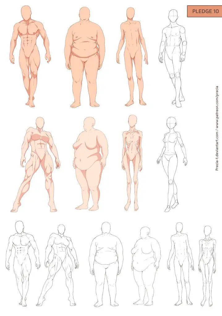Full Body Drawing Reference 5 718x1024