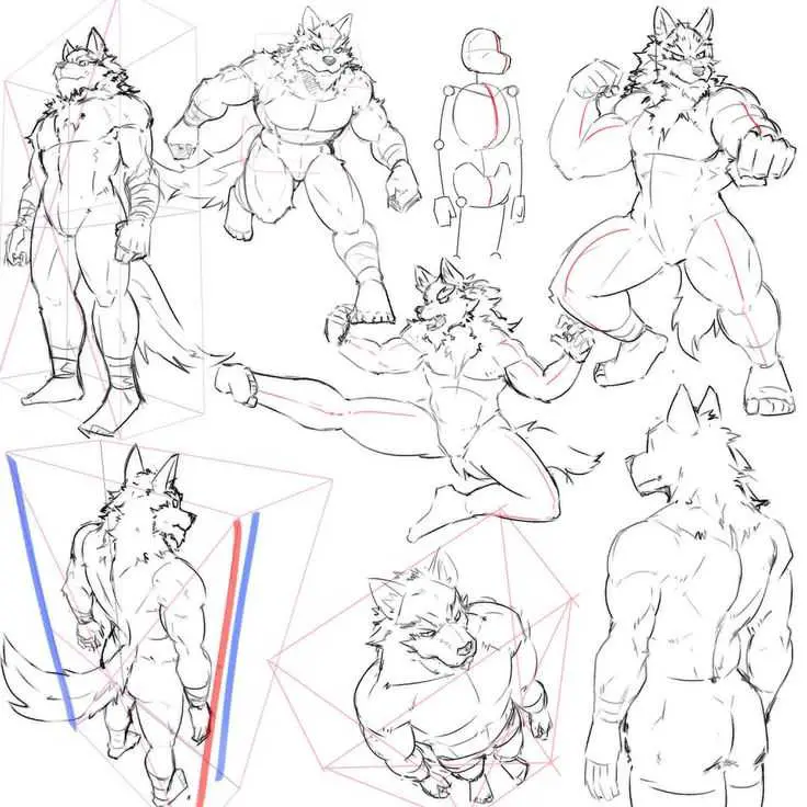 Furry Pose Reference 4