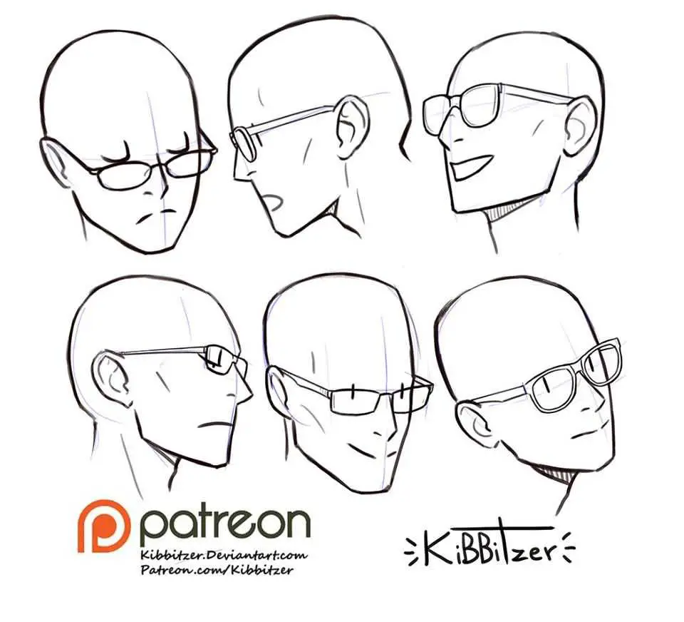 Glasses Drawing Reference 3