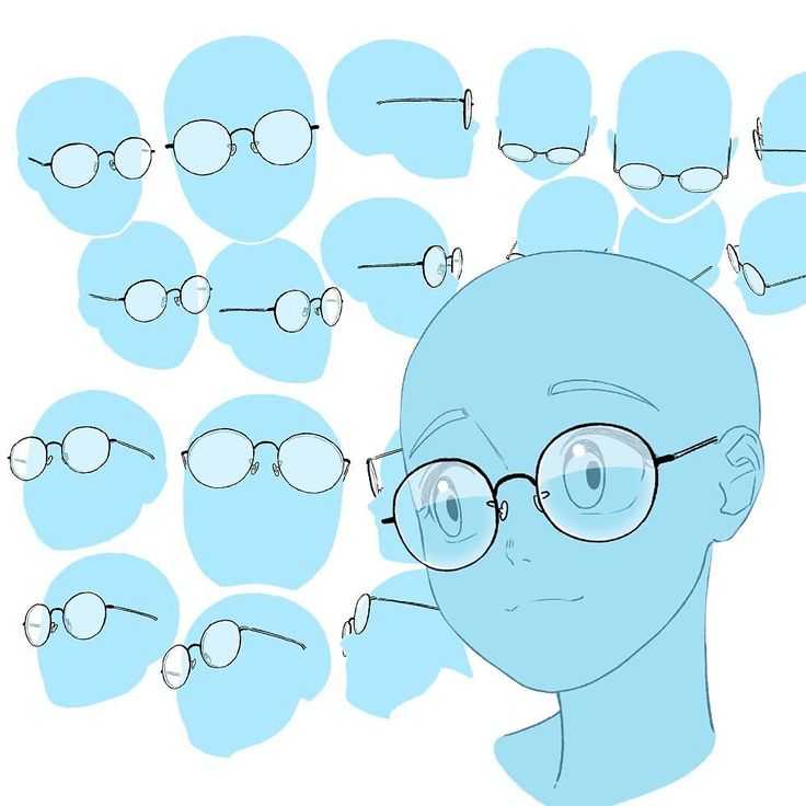 Glasses Drawing Reference 5
