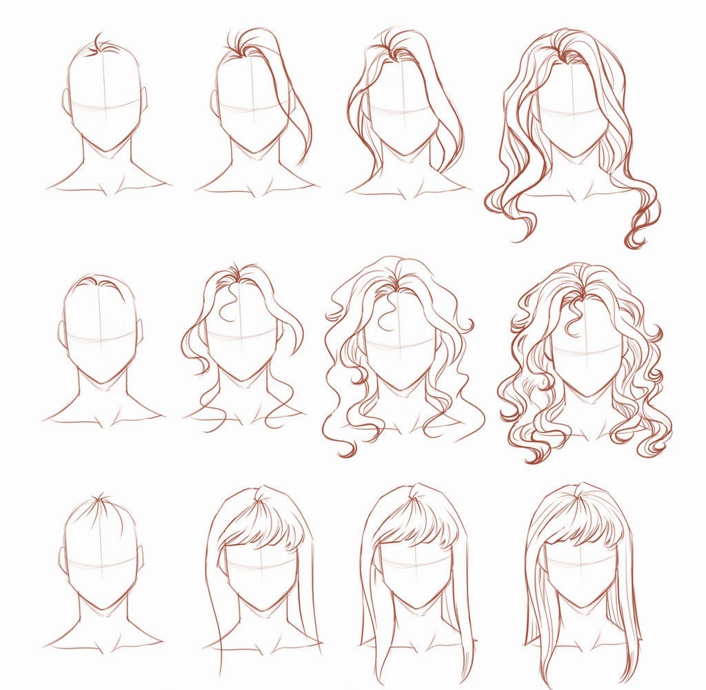 Hairstyles Drawing Reference 3 1