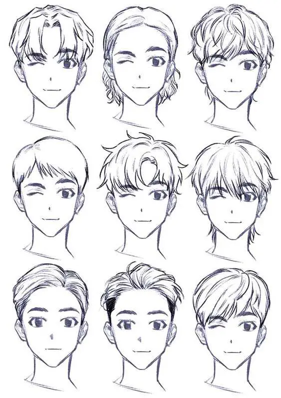hairstyles drawing reference 36