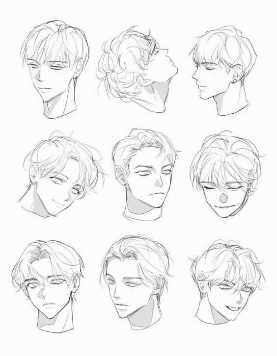 hairstyles drawing reference 37