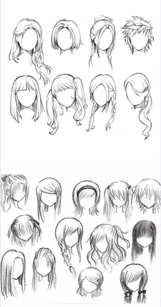 Hairstyles Drawing Reference: Curated Collection for Artists – Art ...