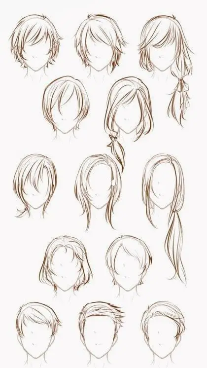 Hairstyles Drawing Reference 46 1
