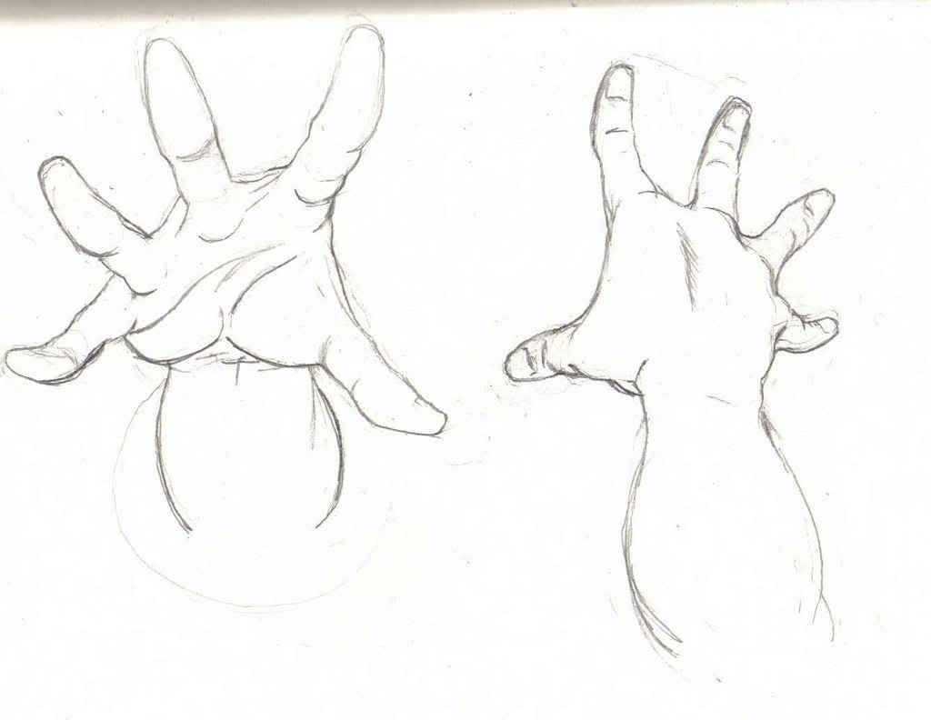 Hand Reaching Out Drawing Reference 11
