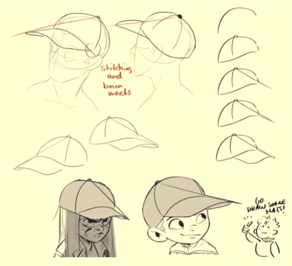 Hat Drawing Easy 21 1024x931