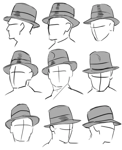 Hat Drawing Reference 4