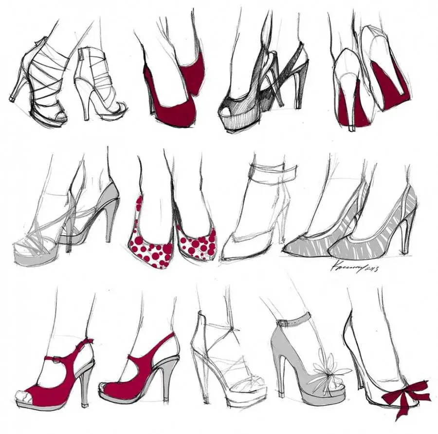 Heels Drawing Reference 29