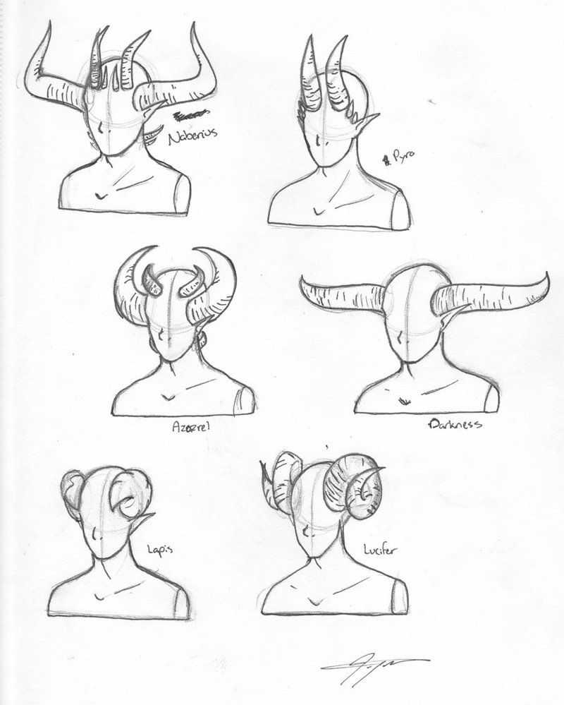 Horns Drawing Reference 10