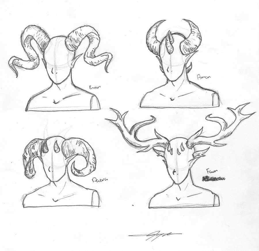 Horns Drawing Reference 9