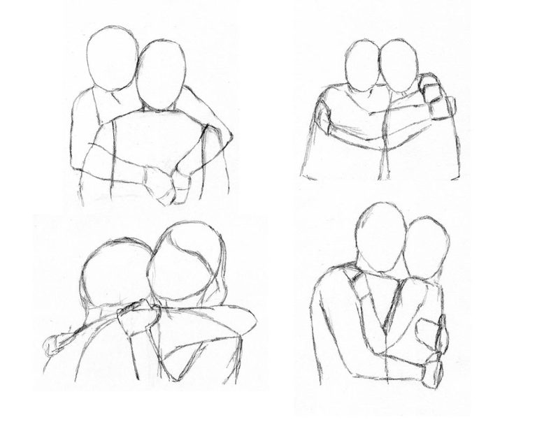 Hug Drawing Reference Drawing and Sketch Collection for Artists Art