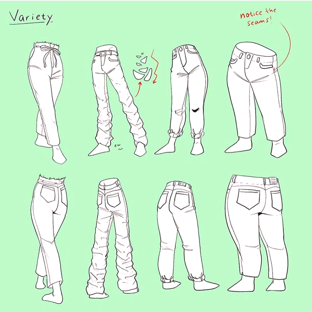 Jeans Drawing Reference 15 1024x1024