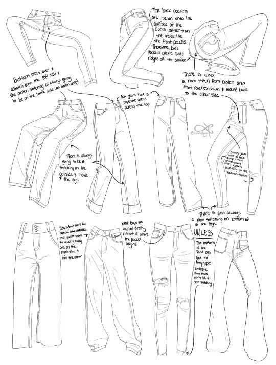Jeans Drawing Reference 16