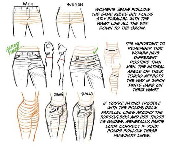 Jeans Drawing Reference 25