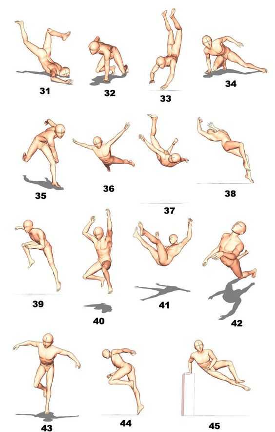 Jumping Pose Reference Drawing 10
