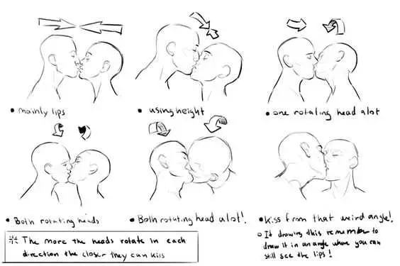 Kissing Drawing Reference Kissing Reference Anime Passionate Kiss Reference Kissing Pose Reference Couple Kissing Drawing Reference 1