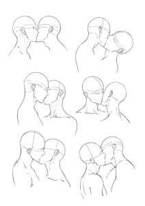 kissing drawing reference Kissing reference anime Passionate Kiss reference kissing pose reference couple kissing drawing reference 16