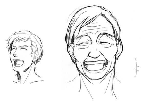 Laughing Pose Drawing 6