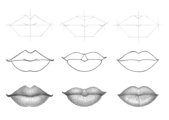 Lips Drawing Reference 6