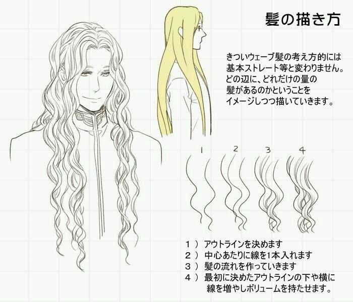Long Hairstyles Drawing Reference 2