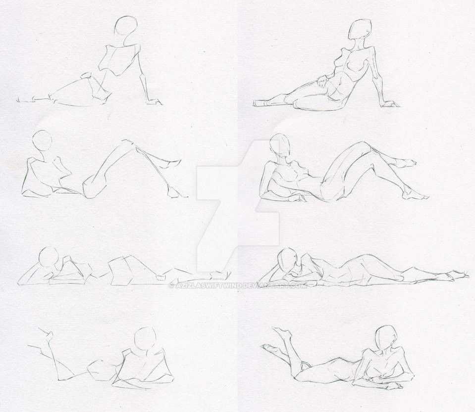 Lying Down Drawing Reference 1