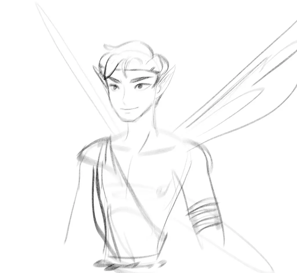 Male Fairy Drawing 19 1024x943