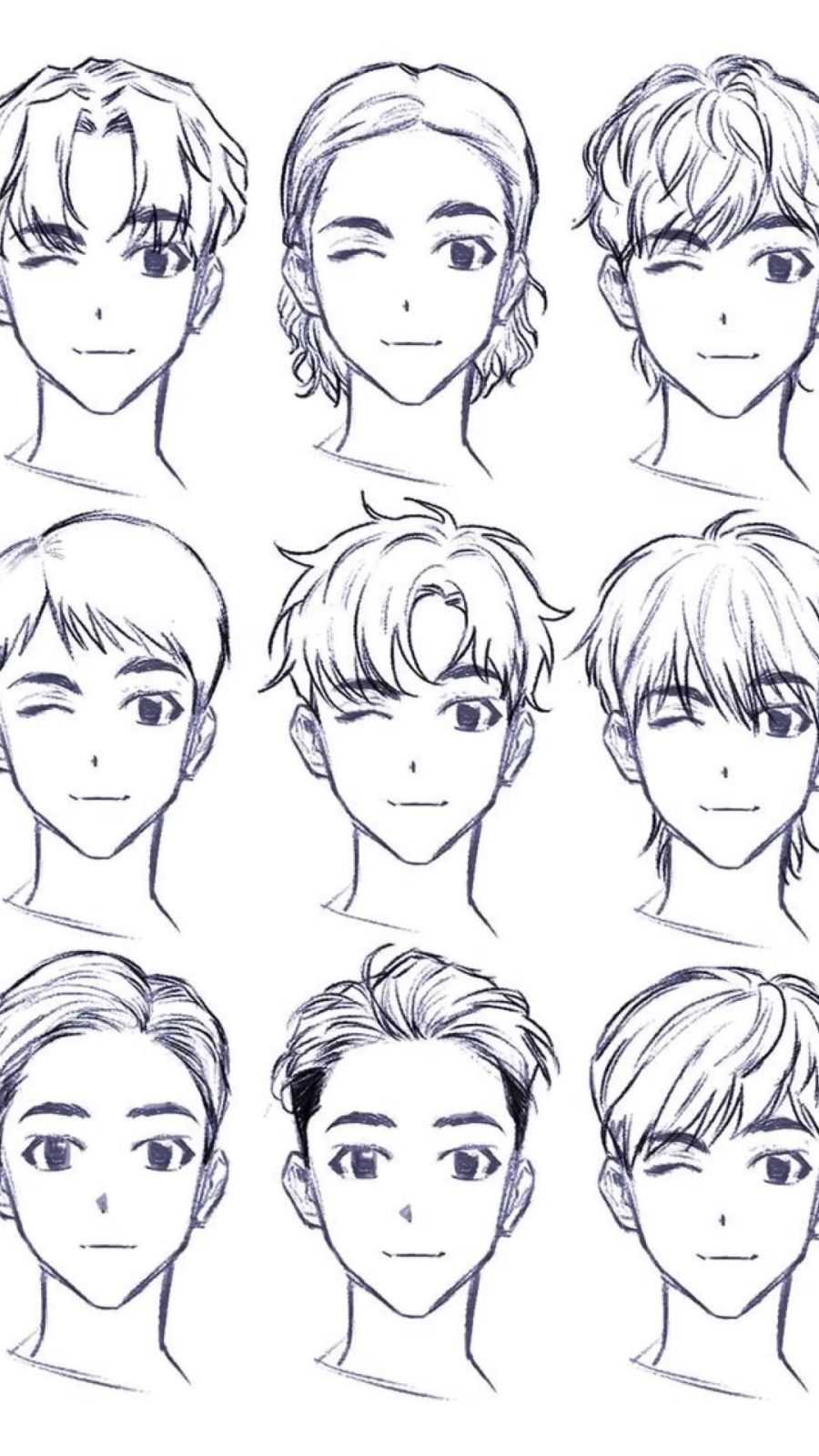 Male Hairstyles Drawing References: Complete Collection for Artists ...