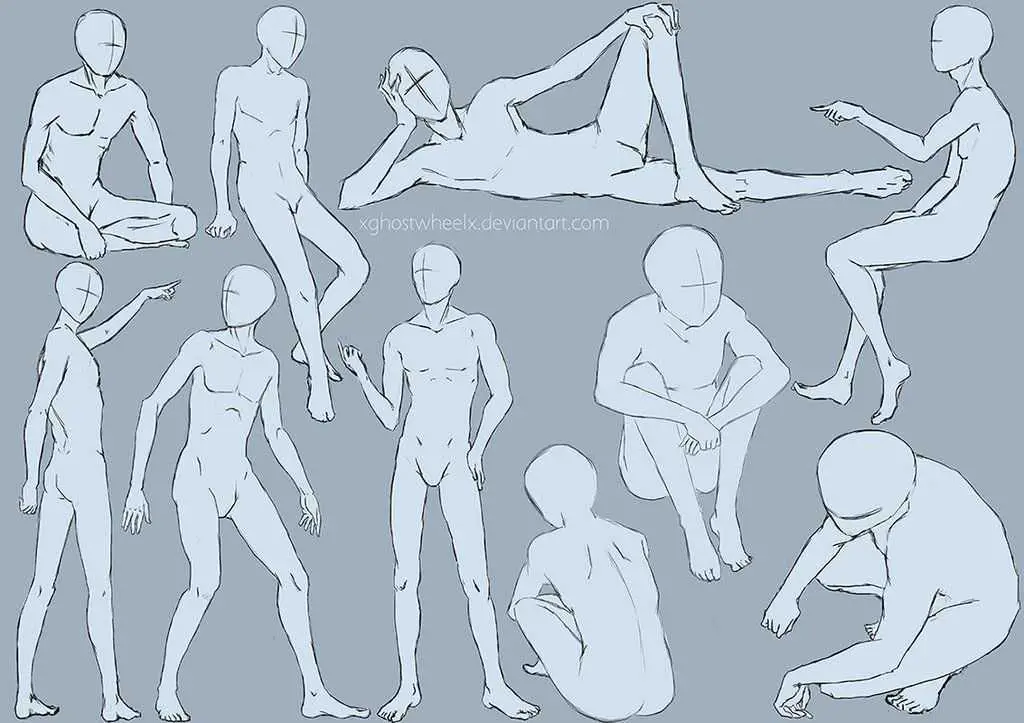 Male Pose Reference Drawing 1
