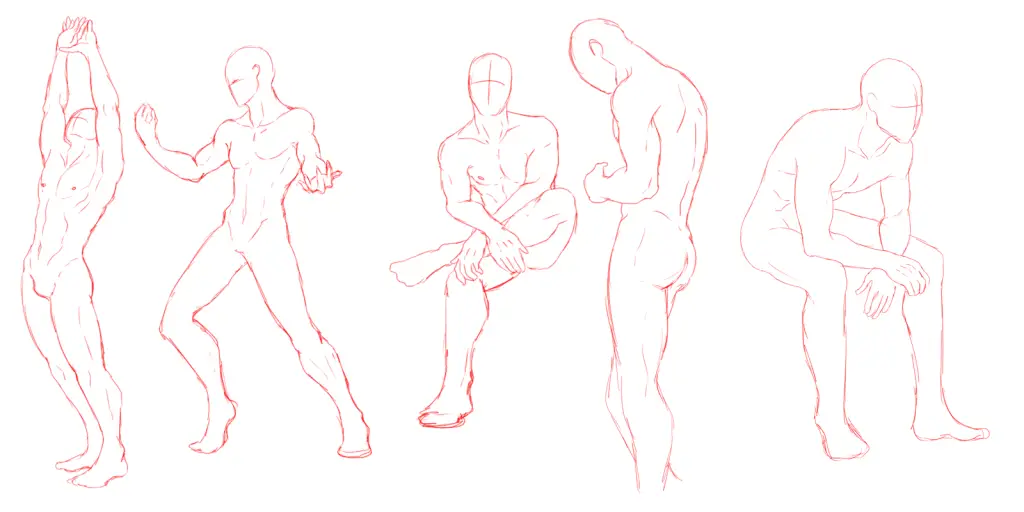 Male Pose Reference Drawing 2