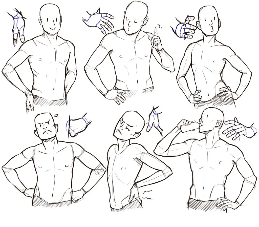Male Pose Reference Drawing 3