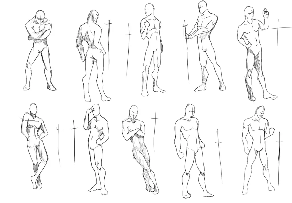 Male Pose Reference Drawing 4