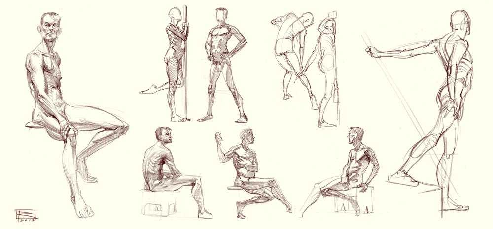 Male Pose Reference Drawing 5