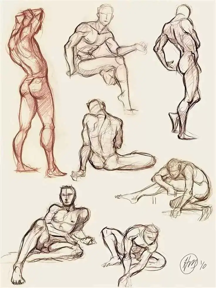 Male Pose Reference Drawing 6