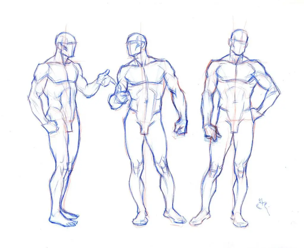 Male Pose Reference Drawing 7
